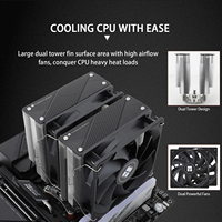 Disipador térmico para CPU Thermalright Phantom Spirit 120 Black con tecnología AGHP 4.0 para AMD e Intel