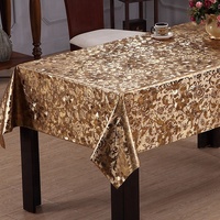 Nappe de table en PVC tissée florale gaufrée de luxe de la série RNPT Pearlescent, résistante à la chaleur, imperméable et anti-taches PW218-M001