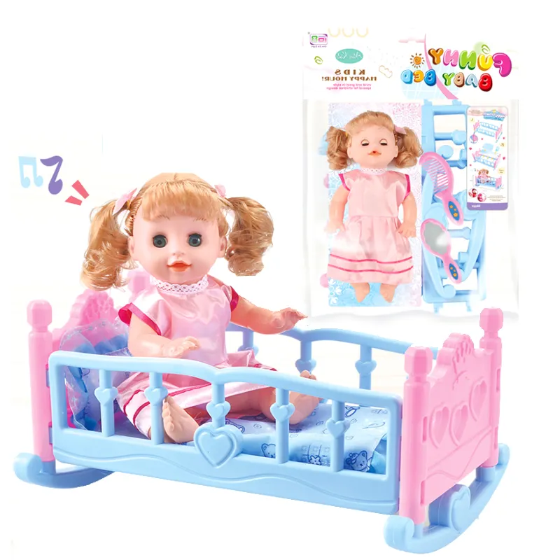 Hot wholesale doll 2 in 1 cradle with reborn dolls