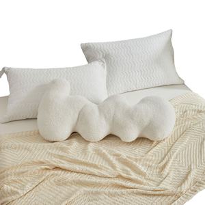 Nantong Bantal Ibu Hamil Wanita, Bantal Ibu Hamil Katun Bentuk Gelombang Awan Mewah Lembut - Product Image 4