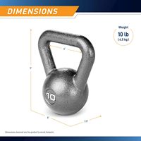 Kettlebell en fonte QS à usage commercial, 10-55 lb, pour l'entraînement de force