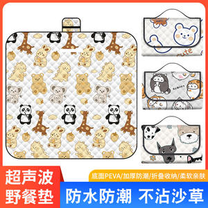 เสื่อปิกนิกอื่นๆ รูปทรงสี่เหลี่ยมผืนผ้า กันความชื้น สำหรับตั้งแคมป์กลางแจ้ง กันน้ำ ใช้ได้ทุกฤดู พกพาสะดวก หนาพิเศษ - Product Image 4