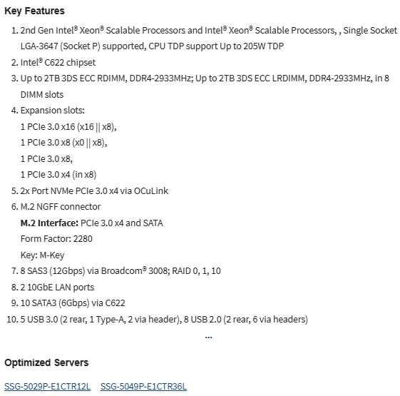 MBD-X11SPH-nCTF : MBD-X11SPH-nCTF