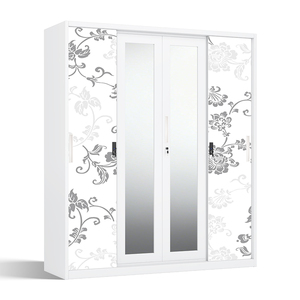 Armario Metálico Impreso con Puertas Correderas con Espejo de 1600 mm - Product Image 1
