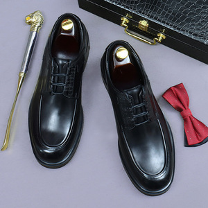 Chaussures en cuir de vache pour hommes, style britannique, décontractées et élégantes, grande taille - Product Image 4