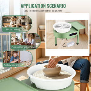 XinyiArt 350W 12 pouces Tourne-<span class=keywords><strong>poterie</strong></span> <span class=keywords><strong>électrique</strong></span> avec pédale, écran LCD et <span class=keywords><strong>plateau</strong></span> extensible amovible - Product Image 6