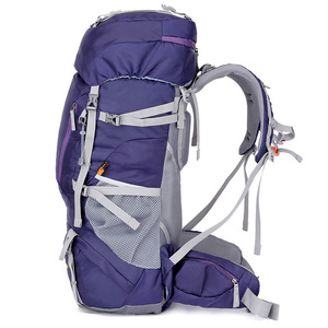 Sac à dos de randonnée et de camping 60L avec housse de pluie, résistant à l'eau, sac à dos portable en nylon pour trekking et camping - Product Image 2