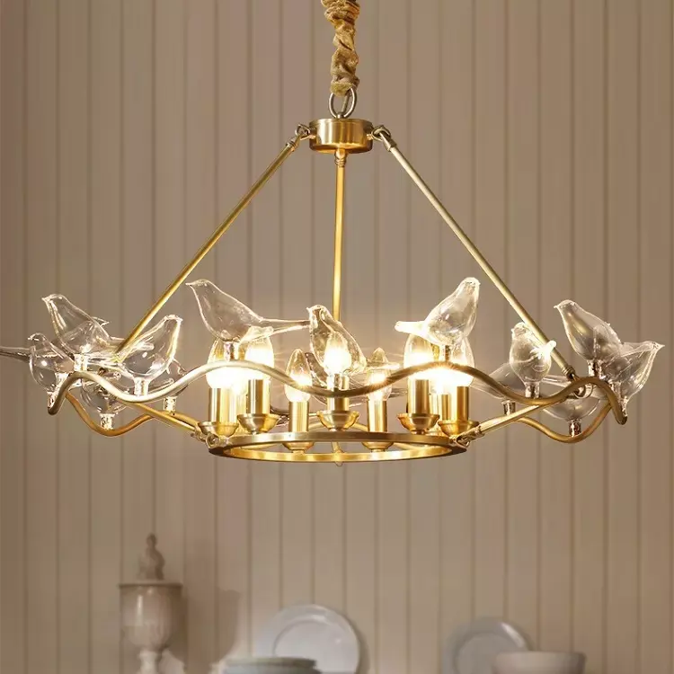 Moderna illuminazione a sospensione a soffitto in vetro dorato grande arredamento per la casa soggiorno foyer lampadari luce led lampadario di cristallo di lusso