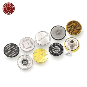 KUNSHUO <b>Button</b> Factory Vintage Brass Jean <b>Button</b> and Rivets Stainless steel Iron Logo Denim Custom Metal <b>Buttons</b> for jeans - Product Image 4
