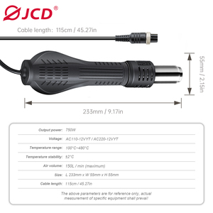 Jcd WM-8858-1-EU Hot Air gun Hot Air Desoldering trạm 110V220V hiển thị kỹ thuật số <span class=keywords><strong>SMD</strong></span> điện thoại di động công cụ sửa chữa - Product Image 4