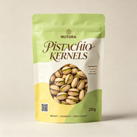 Sachet d'emballage personnalisé imprimé pour noix, refermable avec fermeture éclair, pour mélange de noix, amandes, noix de coco