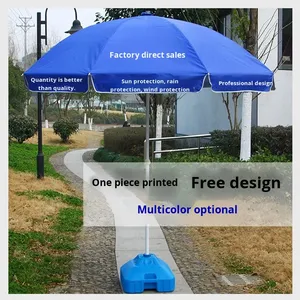 Outdoor Chinese Style 6-Folding 8-Rib Rainproof Sun Protection Advertising Umbrella for Promotional Stall Use-Direct Sales