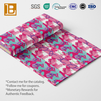 Échantillon Gratuit BILU Tissu Imprimé en Coton Italien 100% à Motifs Floraux Patchwork Rose AB027
