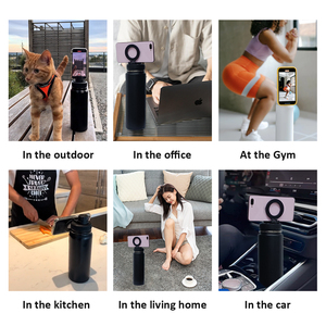 Portable 1L Stainless Steel Eco-Friendly Boiling Water Safe Vacuum Insulated Water Bottle Magnet Gym Phone Stand 12-24 Hours - Product Image 5