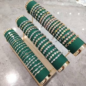 Pure <b>Copper</b> Jewelry Custom <b>Bracelets</b> Geometric Macarons Design Yiwu Origin Fashion Cuff - Product Image 4
