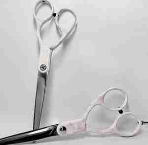 Ciseaux de coiffure professionnels pointus en acier inoxydable finition pétale de 5.5 pouces pour droitier - Product Image 3