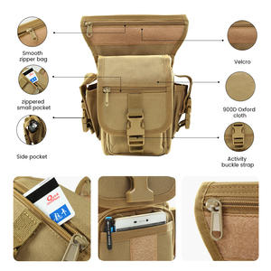Sac de jambe tactique LUPU en tissu Oxford, imperméable, sac banane d'extérieur, style tactique unisexe avec fermeture éclair - Product Image 3
