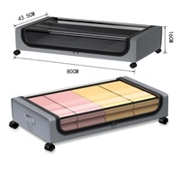 Arc sous le lit boîte de rangement sous le lit avec housse housse en tissu porte-poussière Simple vêtements chaussures boîte de rangement