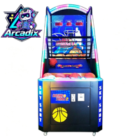 Arcadix Machine d'arcade de basket-ball à monnayeur pour enfants, jeu de basket-ball d'intérieur avec système de récompense, vente en gros