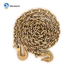 Chaîne de fixation G70 G43 avec crochets à étrier ou à œillet aux deux extrémités, chaîne de transport en acier allié au carbone galvanisé - Product Image 4