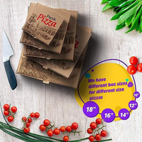 Cajas de Pizza Ecológicas Personalizadas al por Mayor con Laminado Mate y Grabado en Relieve, Todos los Tamaños, Cartón Corrugado/Kraft para Comida para Llevar