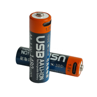 الأكثر مبيعًا بطارية ليثيوم بمنفذ USB قابلة لإعادة الشحن 550h AA AAA بطاريات USB شحن من النوع C
