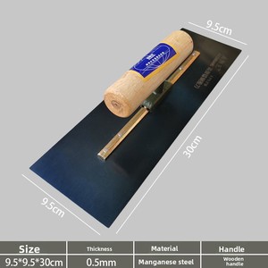 Spatola in Acciaio Inossidabile Blu con Manico in Plastica/Legno, Lama Allungata, Design Senza Chiodi Oilman - Product Image 5
