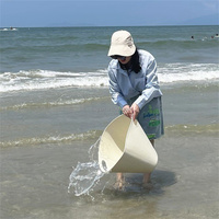 Grand sac de plage en EVA durable, type de fermeture ouverte, motif uni, accessoire de plage imperméable