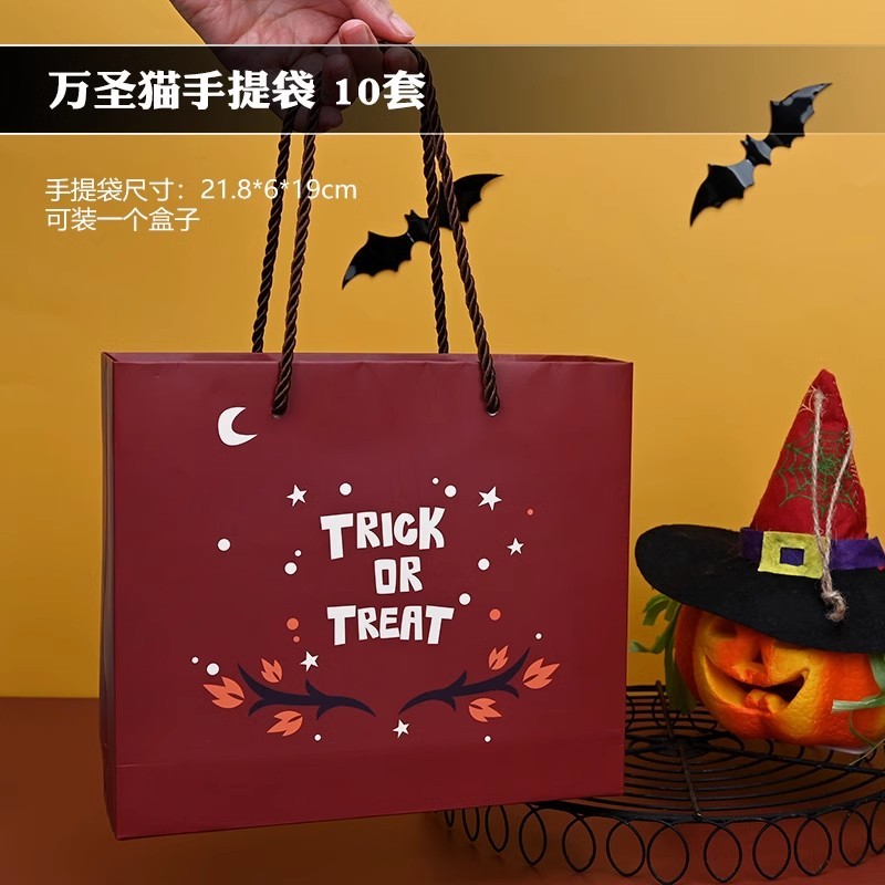 halloween cat tote bags