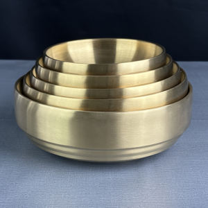 Высококачественная двухслойная Изолированная чаша из нержавеющей стали, Корейская кухня, термостойкая и прочная пищевая посуда - Product Image 2