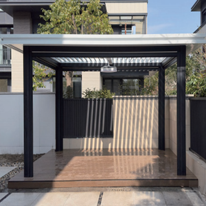 Açık yaşam için ayarlanabilir çatı ve yağmur sensörü ile Modern akıllı motorlu alüminyum Pergola - Product Image 2