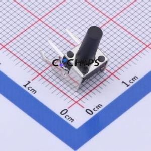 GT-TC100A-H130-L1 Tactile Switch Through hole Component THT Switch Single Pole Single Throw Round Button 1.6N Right Angle Insert - Product Image 1