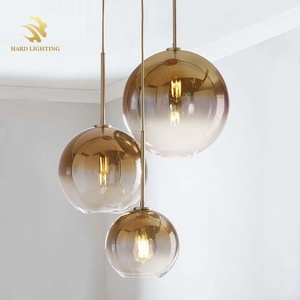 <span class=keywords><strong>Lampada</strong></span> a Sospensione Moderna con Sfera in Vetro per Interni E27, Lampadario Classico in Vetro Oro e Argento, <span class=keywords><strong>Lampada</strong></span> a Sospensione a LED con Sfera in Vetro <span class=keywords><strong>Trasparente</strong></span> - Product Image 2