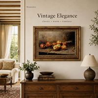 Vintage gouden omlijsting rode appel stilleven canvas print antieke fruit keuken wanddecoratie OEM ODM samples klaar binnen een dag of twee