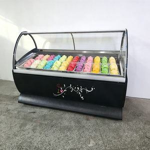 Vitrine Réfrigérée Compacte 4 Portes à Refroidissement Ventilateur <span class=keywords><strong>pour</strong></span> Magasin de Gelato – Appareil Spécialisé - Product Image 2