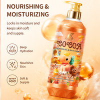 Savon liquide pour le corps en marque privée, gel douche exfoliant hydratant et nourrissant au cacao, nicotinamide et vitamine B3