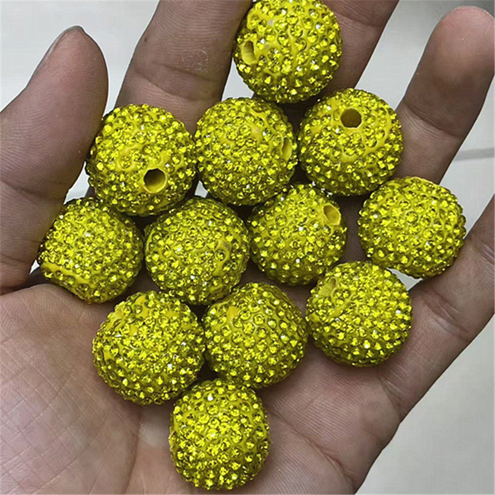 High Quality Chunky Disco Ball Focal Fancy Beads 20mm Polymer Clay Beads Rhinestone Beads 20mm for Pens Jewelry Making Bulk