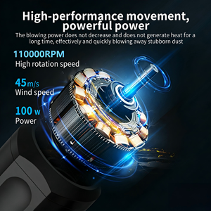 Cepillo de Limpieza Inalámbrico de 4000 mAh, Motor sin Escobillas de 110000 RPM, Regulación de Velocidad Continua, Potencia de 100 W para Automóvil, Hogar y Exteriores - Product Image 5