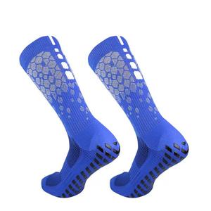 Chaussettes de football à carreaux en <span class=keywords><strong>maille</strong></span> tricotée, antidérapantes, mi-mollet, épaisses, antibactériennes, en polyester, pour compétition et entraînement professionnels, séchage rapide - Product Image 4