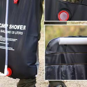 Sac de douche solaire extérieur 20L, bain d'eau chaude portable avec thermomètre pour le camping et la randonnée - Product Image 2