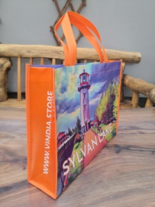 Customized Logo Eco-Friendly Reusable Supermarket Grocery Shopping <b>Bag</b> Folding Non-Woven Cloth <b>Bag</b> for Promotions - Product Image 3