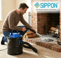 Aspirateur à cendres SIPPON 15L, type tambour, haute aspiration, pour cheminée et poêle, collecteur de cendres domestique, vente en gros OEM