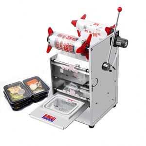 Semi-Automatic Manual Desktop Tray Sealer Packaging Machine for Fast Food Trays for Honey and Oil Pouches - Product Image 4
