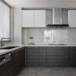 Armoires de cuisine shaker prêtes à assembler directement en usine, finition mélamine, îlot de cuisine - Product Image 2