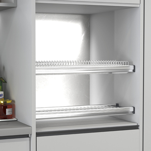 Modern Chrome Dish Drying <b>Rack</b> 2-Layer Storage Kitchen Drainer <b>Plate</b> Shelf for Cabinets Tableware Storage <b>Rack</b> Kitchen Drain Dis - Product Image 5