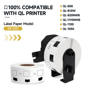 Rollo de Etiquetas de Papel Térmico Cuadradas Blancas Compatibles de 23 mm x 23 mm x 1000, 0.9 Pulgadas, DK 1221 DK-11221 DK 11221 para Impresoras <span class=keywords><strong>Brother</strong></span> <span class=keywords><strong>QL</strong></span> 700 - Product Image 2