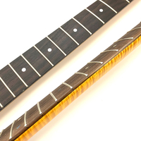21 Fret ST Guitar Neck Vintage Tint Tiger Flame Maple Electric Guitar Neck With Rosewood Fingerboard