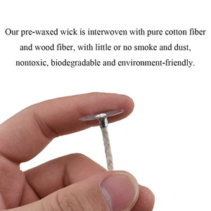 Mechas para Hacer Velas, Pre-Tablizadas, Rígidas y Autoajustables, para Fabricación de Velas, Compatibles con Parafina, Gel y Cera Vegetal, Paquete de 100 - Product Image 4