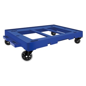 Blue Four-<b>Wheel</b> <b>Plastic</b> Movable Platform Cart Industrial Use 1200x800 mm - Product Image 4