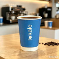 Gobelet à café jetable écologique Explosions avec couvercle, calibre 90, pour boissons chaudes, avec emballage, vente en gros commerciale